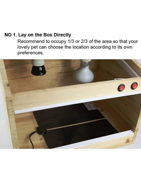 Almohadilla Térmica para Reptiles KABASI 2PCS 7W Impermeable