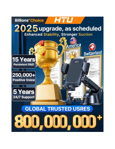 Soporte para Teléfono de Auto HTU Universal Negro 2024 2