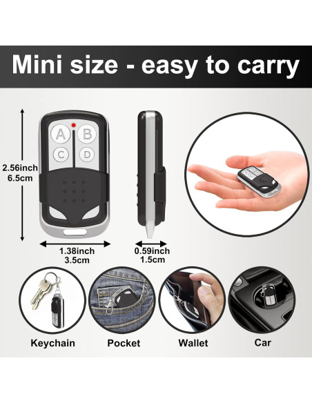 Control Remoto Universal Garaje BeanKOneal TX301 4 Botones