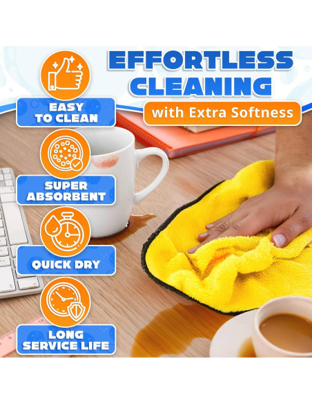 Paños de Microfibra VIKROM 30x30 cm - 5 Pcs Doble Capa