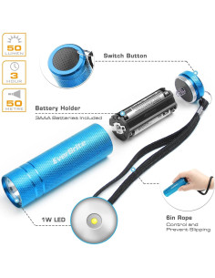 Conjunto de 6 Linternas LED Mini EverBrite de Aluminio 2