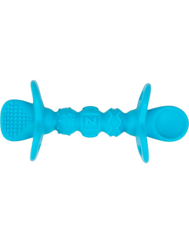 Cucharas de silicona Nuby Dipeez 2 en 1 Azul Verde 2pk