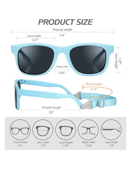 Gafas de sol para bebés UV400 - Azul - 0 a 2 años