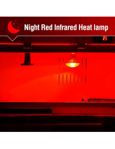 Lámpara de Calor Nocturna Roja LEOTERRA R80 para Reptiles 2PACK 2