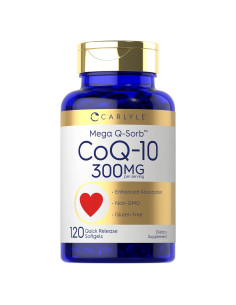 Carlyle CoQ10 300mg Mega Q-Sorb 120 Gelatinas Blandas