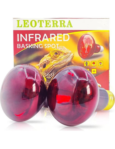 Lámpara de Calor Nocturna Roja LEOTERRA R80 para Reptiles 2PACK