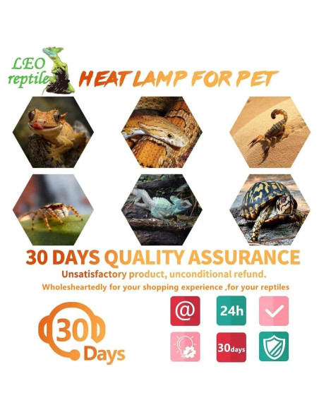 Lámpara de Calor Nocturna Roja LEOTERRA R80 para Reptiles 2PACK