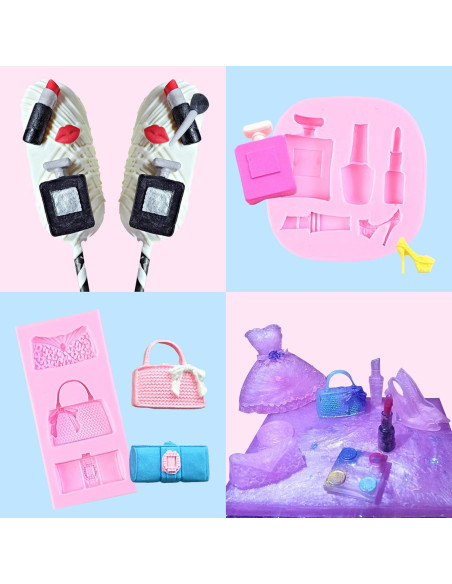 Moldes de Fondant de Silicona Muyulin - 5 Piezas para Pasteles Moldes de Fondant de Silicona Muyulin - 5 Piezas para Pasteles