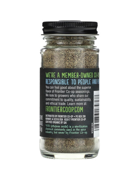 Pimienta Negra Molida Fina Orgánica Frontier Co-op 51g