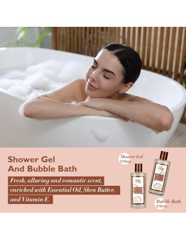 Canasta de Regalo Spa para Mujeres LILY ROY - 18 Pcs Cuidado Personal