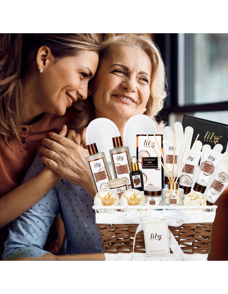 Canasta de Regalo Spa para Mujeres LILY ROY - 18 Pcs Cuidado Personal