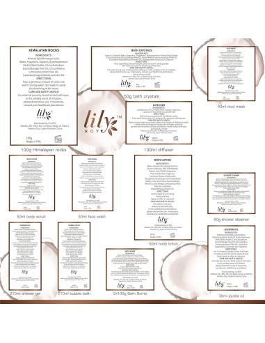 Canasta de Regalo Spa para Mujeres LILY ROY - 18 Pcs Cuidado Personal