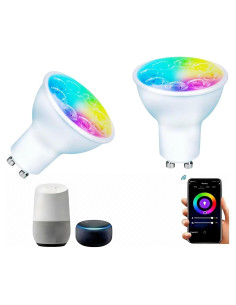 Bombillas LED Gu10 Inteligentes Wixann RGB Dimmables 5W - Paquete de 2