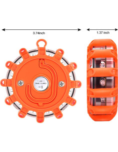 Baliza LED de Emergencia AK con Base Magnética y Gancho - 9 Modos 2