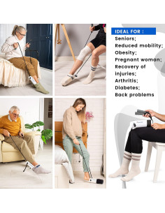 Ayuda para Ponerse Calcetines SOKELP Azul - Asistente para Ancianos 2