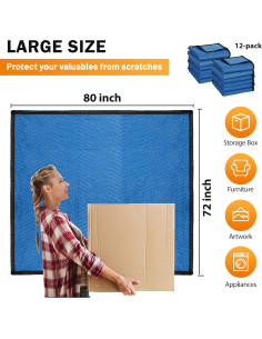 12 Manteles de Mudanza Nova 80x72cm Alta Resistencia Azul 2