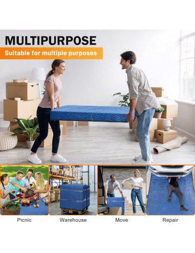 12 Manteles de Mudanza Nova 80x72cm Alta Resistencia Azul