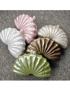 Bolso de mano acrílico concha lujo GBW066 23x7x12 cm 2