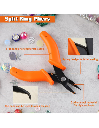 Alicates de Anillo Abierto LEONTOOL 10 cm Acero Ergonómico