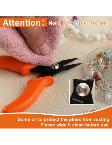 Alicates de Anillo Abierto LEONTOOL 10 cm Acero Ergonómico