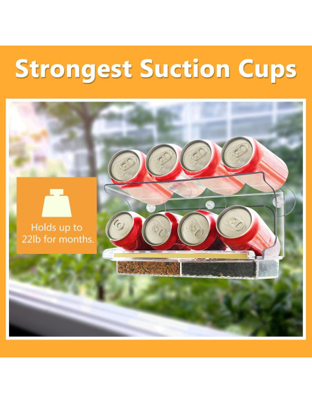 Comedero para Aves LUJII de Ventana Transparente 4 Tazas