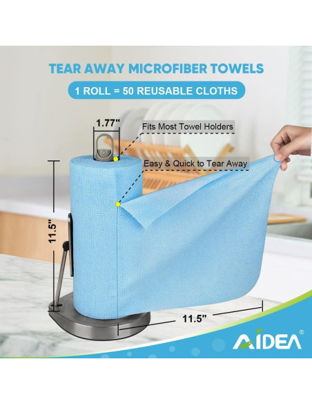 Paños de Microfibra AIDEA 50PK Reutilizables 29.2x29.2cm