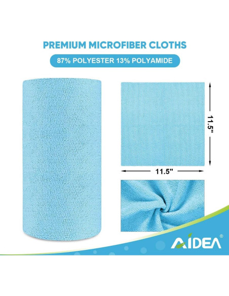 Paños de Microfibra AIDEA 50PK Reutilizables 29.2x29.2cm