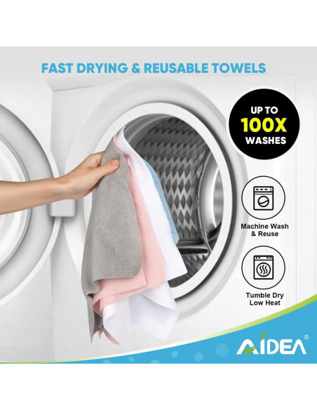 Paños de Microfibra AIDEA 50PK Reutilizables 29.2x29.2cm