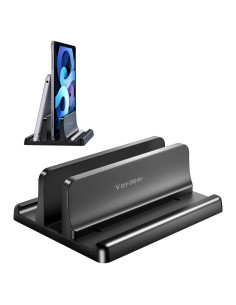 Soporte Vertical para Laptop Vaydeer Ajustable 3 en 1 Negro