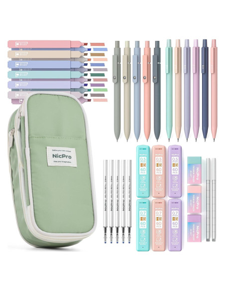 Conjunto de Papelería Nicpro 39 PCS con Estuche Expandible