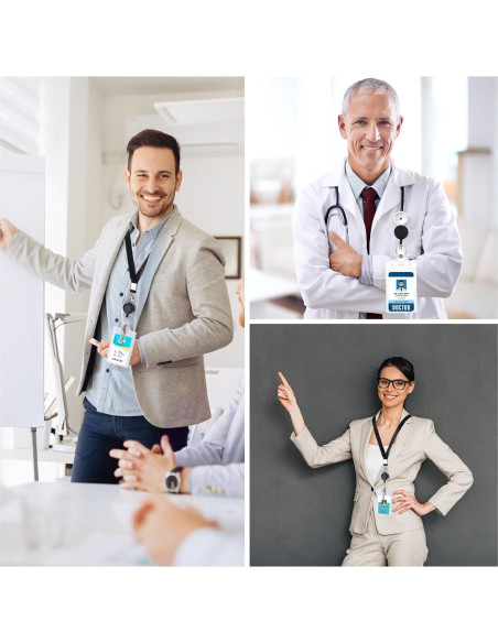 Paquete de 3 Lanyards BESARME con Clip Retráctil y Fundas Paquete de 3 Lanyards BESARME con Clip Retráctil y Fundas