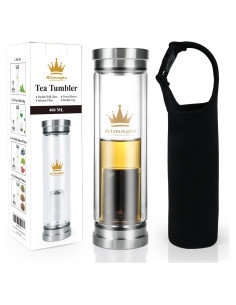 Botella Infusor de Té Almagic 400 ml Doble Pared Aislada