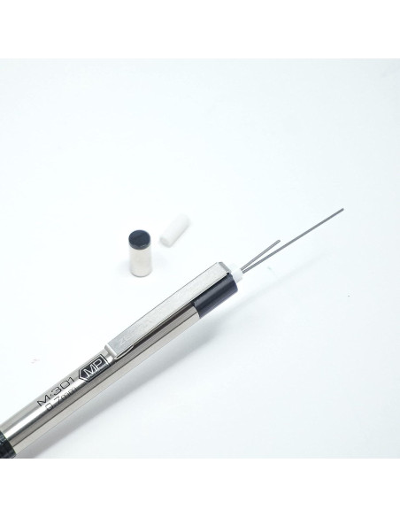 Lápiz Mecánico Zebra Pen M-301 Acero Inoxidable 0.5mm Paquete 12