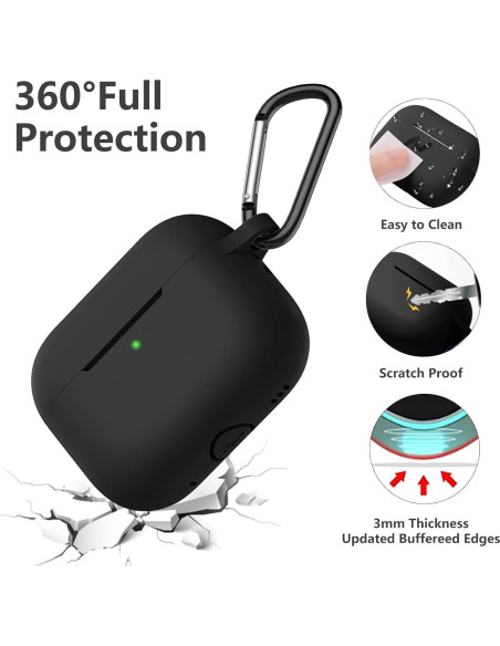 Funda de Silicona Lerobo para AirPods Pro 2/1 - Negro