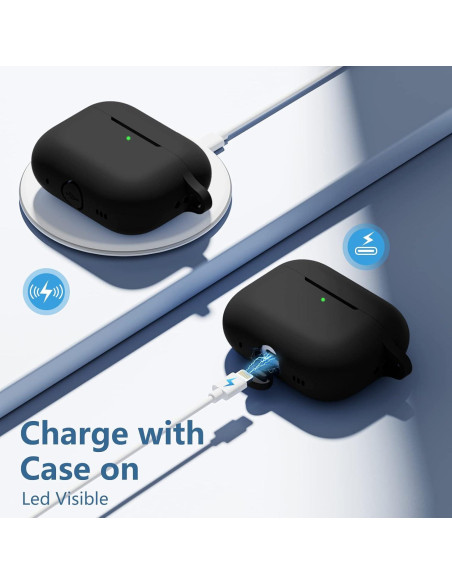 Funda de Silicona Lerobo para AirPods Pro 2/1 - Negro