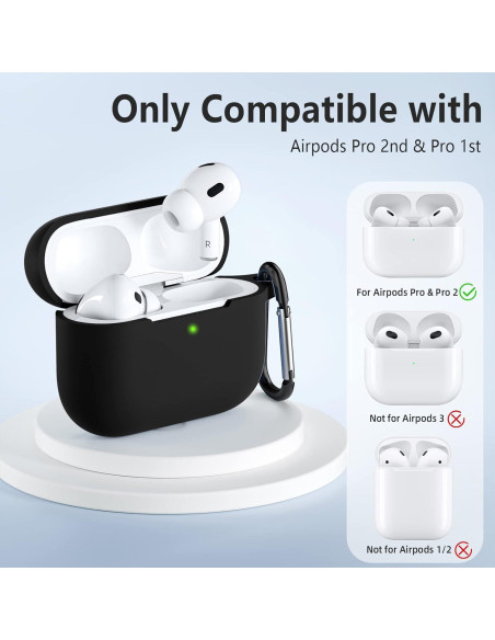 Funda de Silicona Lerobo para AirPods Pro 2/1 - Negro