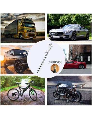 Medidor de Presión de Neumáticos ATsafepro Doble Cabeza 10-150 PSI