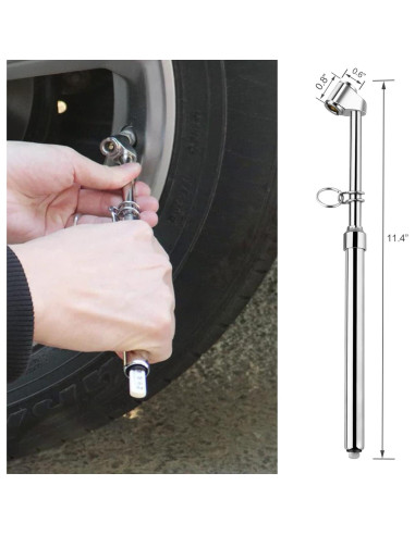 Medidor de Presión de Neumáticos ATsafepro Doble Cabeza 10-150 PSI