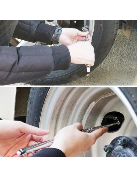 Medidor de Presión de Neumáticos ATsafepro Doble Cabeza 10-150 PSI