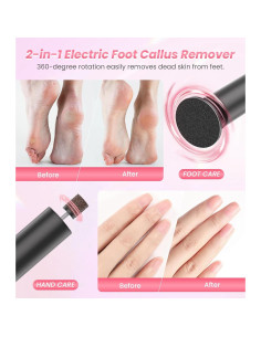 Removedor de Callos Eléctrico 2-en-1 HuangAn Negro 6 Velocidades 2