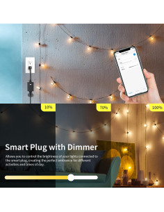 Enchufe Dimmer Inteligente Exterior Minoston MP22ZD 400W Z-Wave 2