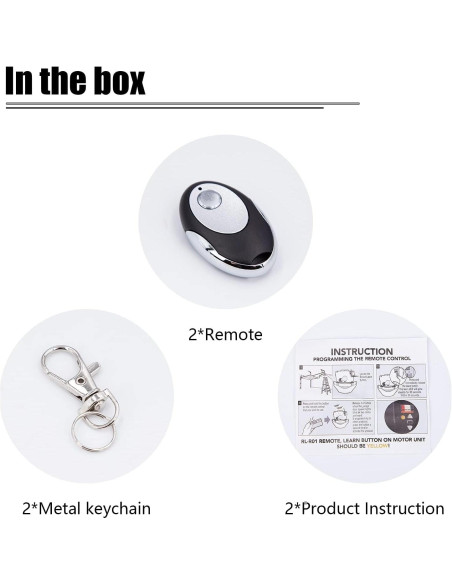 Control Remoto para Puerta de Garaje LAWOHO Amarillo 1 Botón