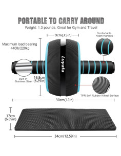 Kit de Rueda de Abdominales Luyata 10 en 1 con Accesorios 2