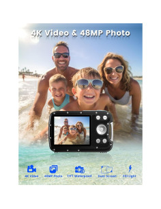 Cámara Submarina YEEIN 4K 48MP Doble Pantalla Impermeable 2