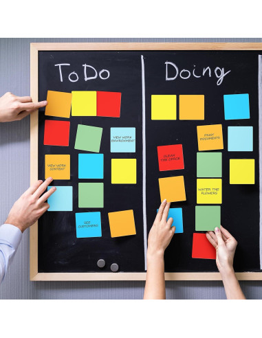 Notas Adhesivas Borrables Crtiin 24 Pack 7.62x7.62cm Colorido