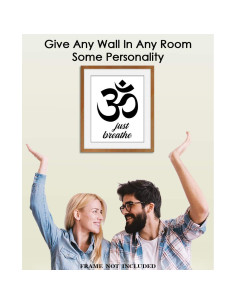 Poster de Arte Zen Om Just Breathe 20x25 cm - Impresión Espiritual 2