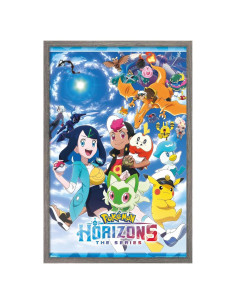 Póster enmarcado Pokémon Horizons Trends International 56.9x37.3 cm