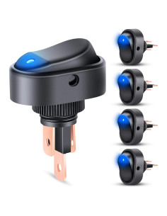 Interruptor Rocker LED Nilight 5Pcs 12V Azul 30A SPST
