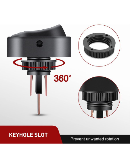 Interruptor Rocker LED Nilight 5Pcs 12V Azul 30A SPST