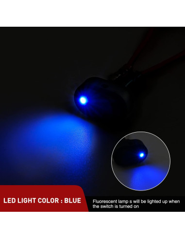 Interruptor Rocker LED Nilight 5Pcs 12V Azul 30A SPST